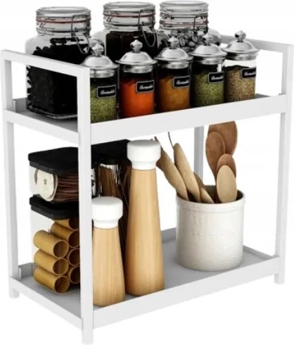 Konyhai Polc Konyhapult Tartozék Állvány Fehér