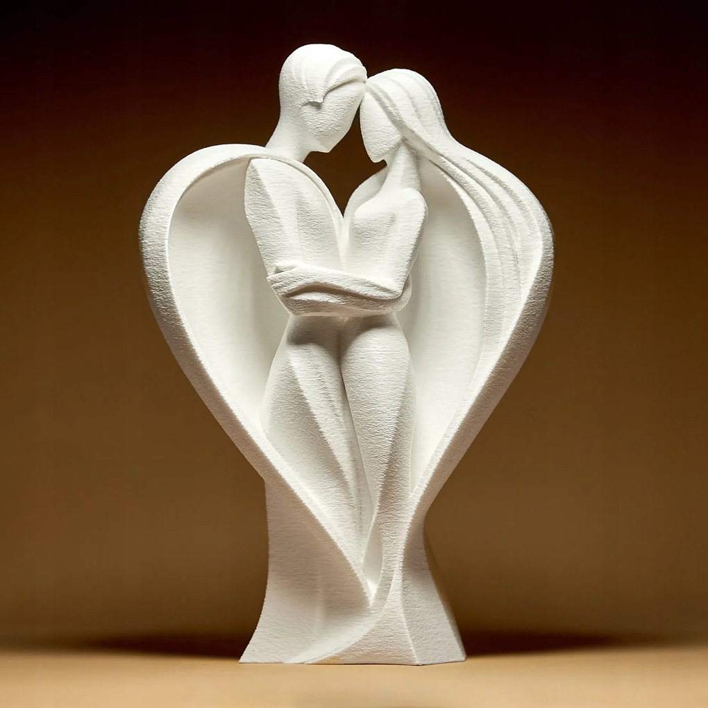 Szerelmes Pár Szív Dekoráció Figura Szobor 20 cm Ajándék