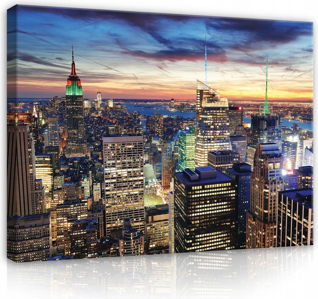 Vászonkép New York Város Panoráma Hálószoba Nappali Modern Nagy 100x70