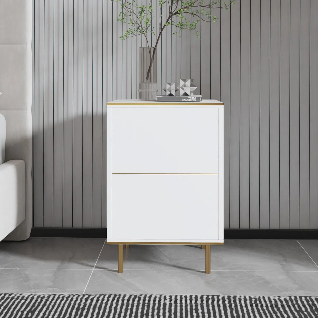Éjjeliszekrény Imaj Marble White