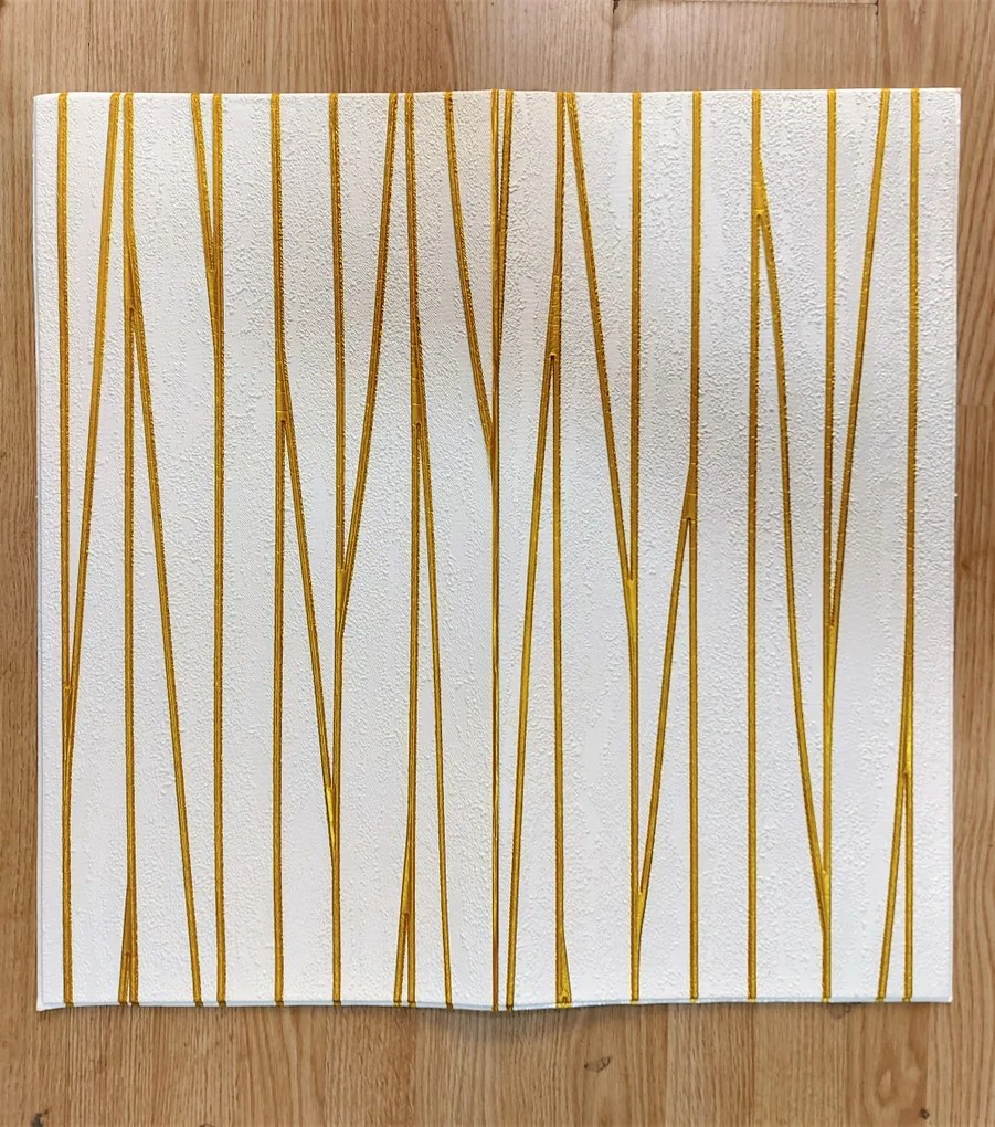 10 Darab Öntapadós 3D falmatrica Tapéta Absztrakt Aranyág mintákkal 70x 70 x 0,6 cm-es méretben