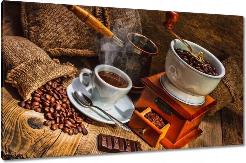 Vászonkép 120x70 Ízletes kávé Csokoládé