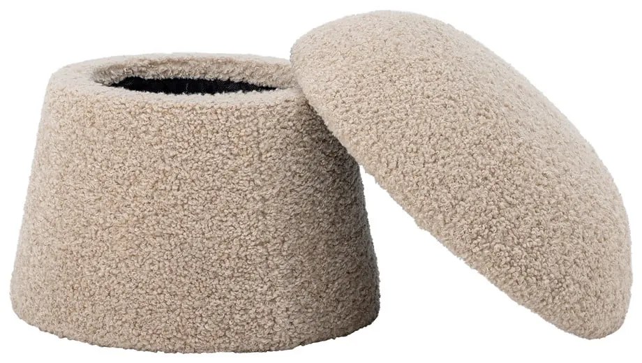 Bézs buklé puff Bocca – Bloomingville