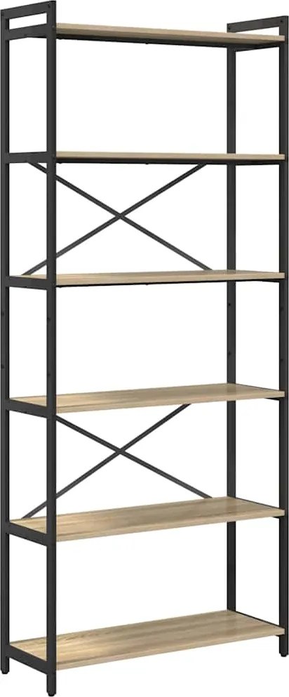 vidaXL Könyvespolc Sonoma tölgy 40 x 30 x 85 cm Faanyag