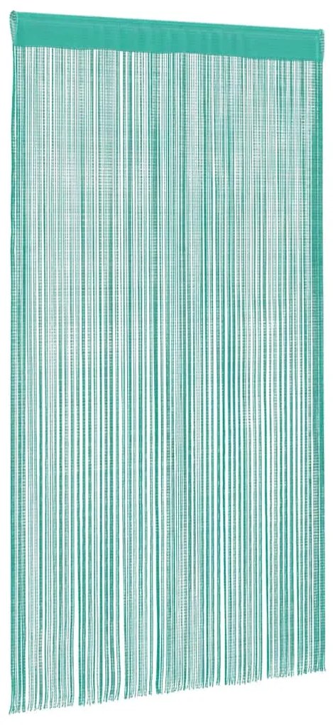 2 db türkiz zsinórfüggöny 140 x 250 cm