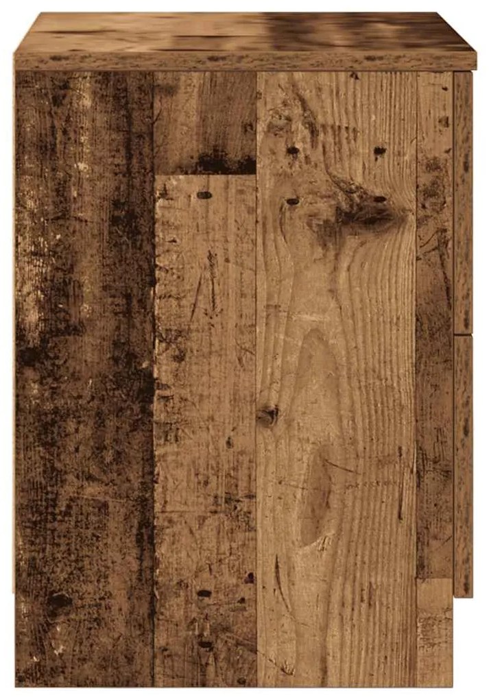 2 db antik fa színű éjjeliszekrény 2 fiókkal 40x36x50 cm