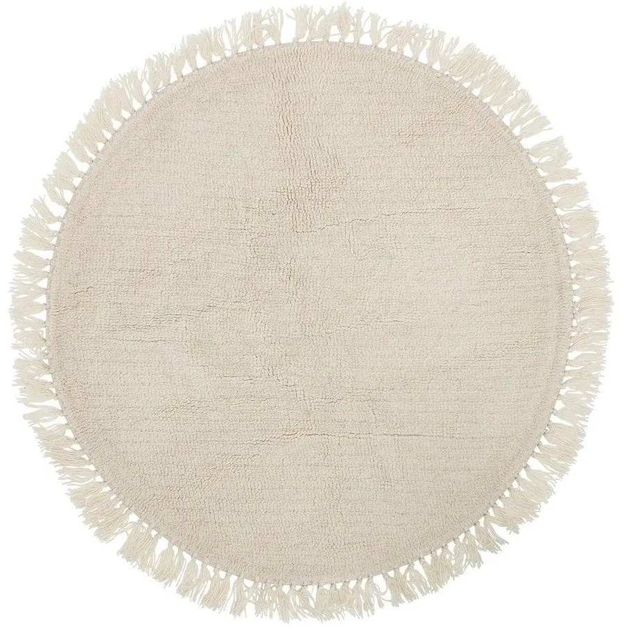Nature bézs gyapjú szőnyeg, ⌀ 110 cm - Bloomingville