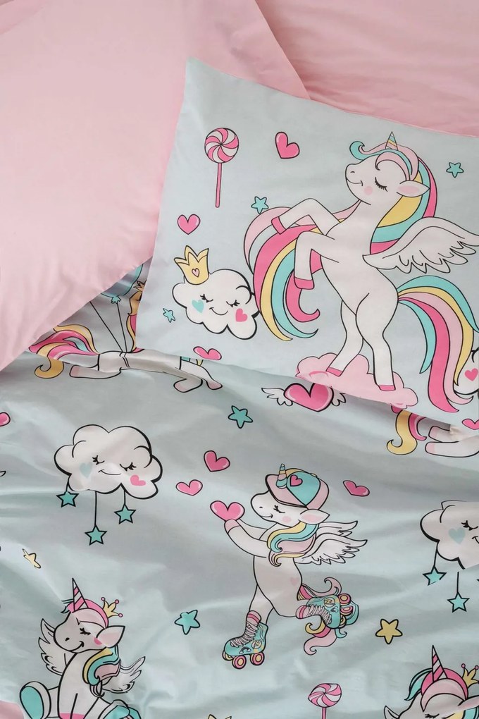Twinka Ranforce Young egyszemélyes ágyneműhuzat garnitúra, rózsaszín