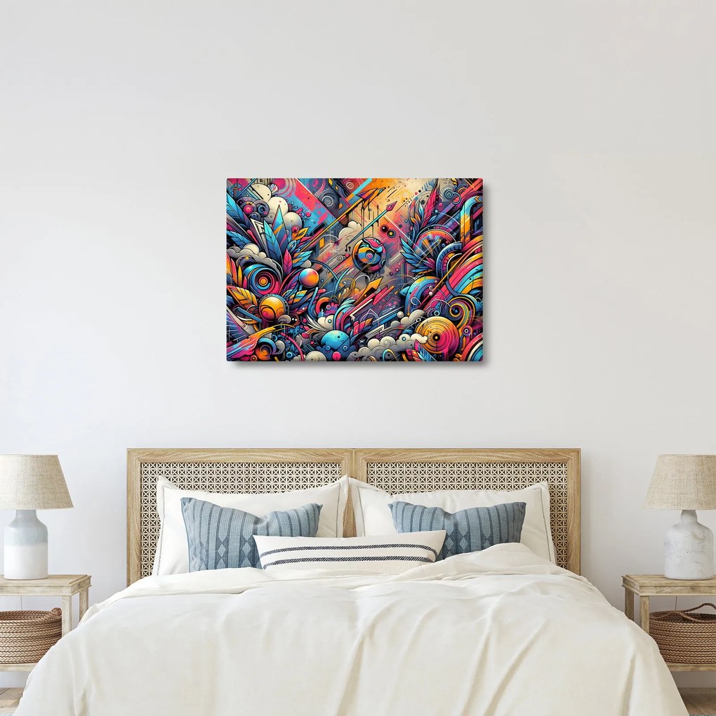 Kép - Színes graffiti (70x50 cm)