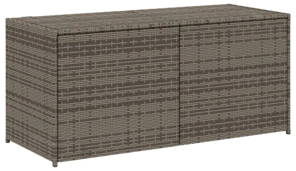 szürke polyrattan kerti tárolóláda 283 L