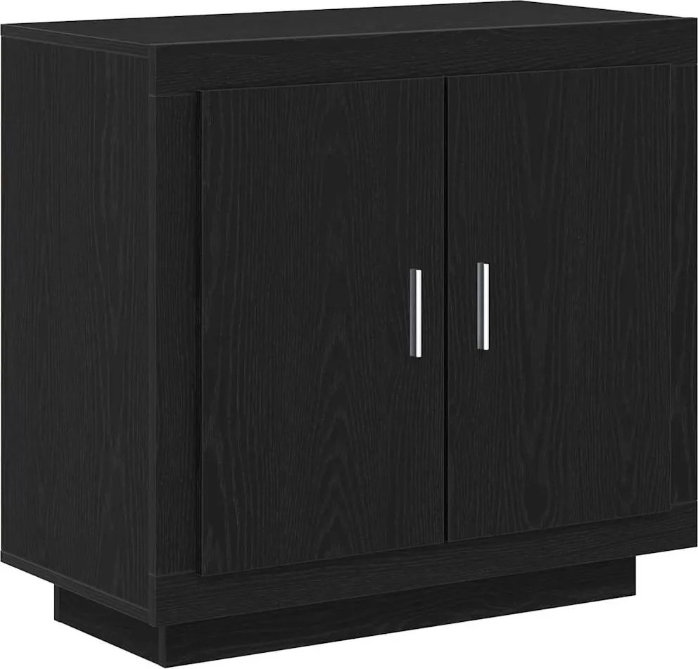 vidaXL Széf Fekete tölgy 80 x 40 x 75 cm Faanyag