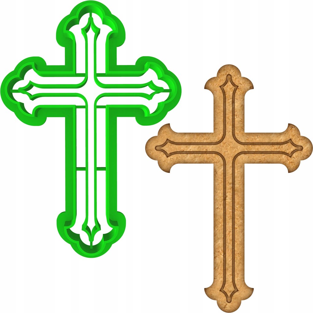 Húsvéti Forma Mézeskalács lyukasztó Húsvéti Áldozás kereszt 8cm