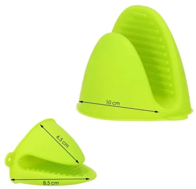 Szilikon csúszásgátló edényfogó - zöld