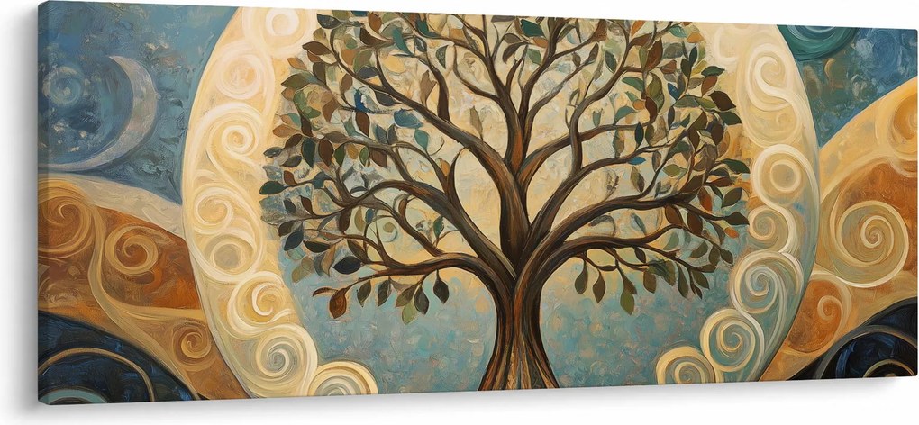 Kép – Életfa és spirálok (120x50 cm)