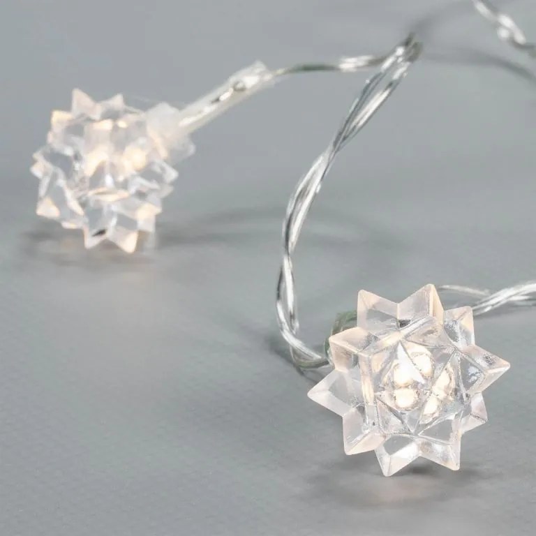 NEXOS Világító készlet csillagok 20 LED 3 db meleg fehér