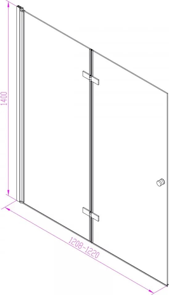 Alor 122x140 kádparaván