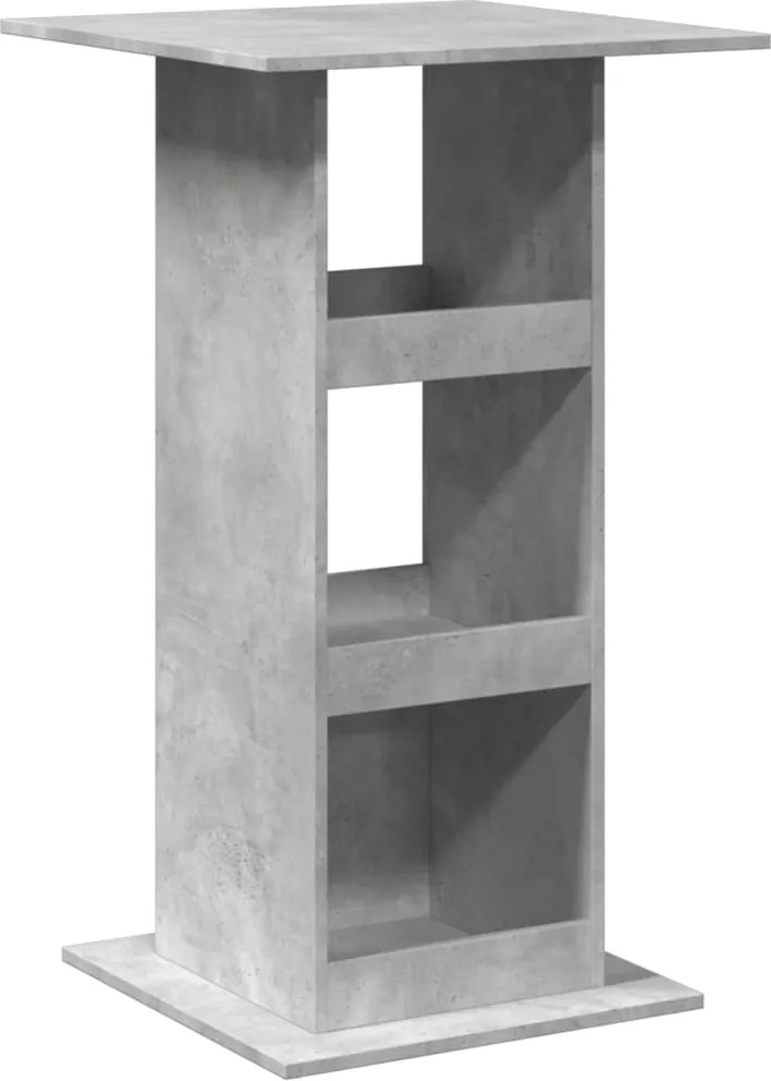vidaXL betonszürke szerelt fa bárasztal tárolóval 60 x 60 x 102 cm