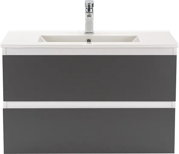 Vario Forte 80 alsó szekrény mosdóval fehér-antracit
