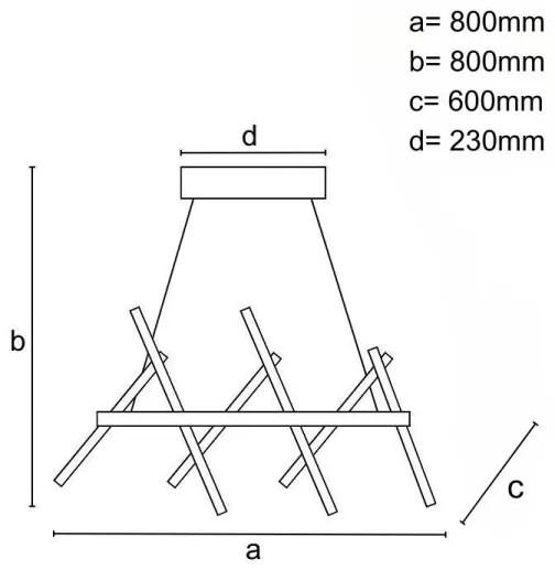 LED dimmelhető csillár zsinóron LED/90W/230V 3000-6500K + távirányítás