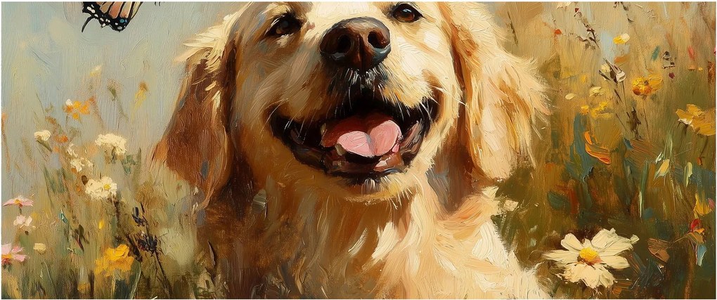 Kép - Boldog kutyus (120x50 cm)