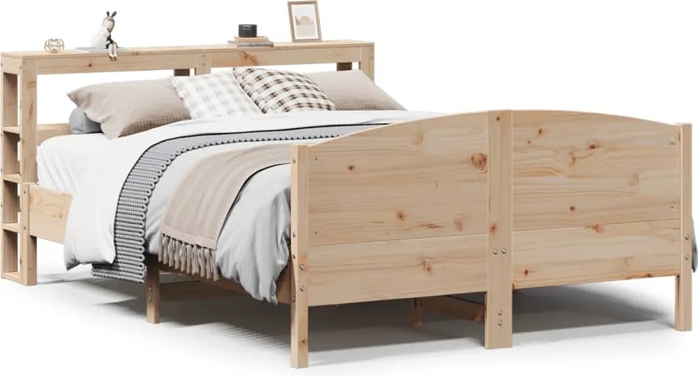 vidaXL tömör fenyőfa ágy matrac nélkül 120 x 190 cm