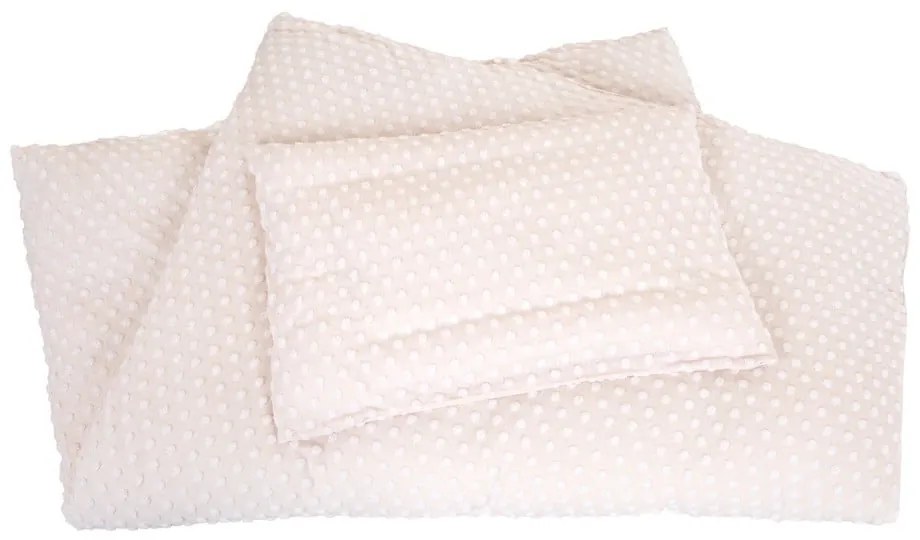 Bézs pamutkeverék gyerek ágyneműhuzat babaágyhoz 100x135 cm Frosty Almond – Roba