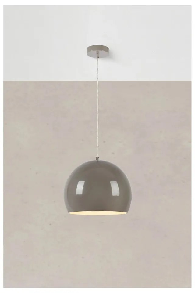 Szürkésbézs függőlámpa fém búrával ø 28 cm Pop – Markslöjd