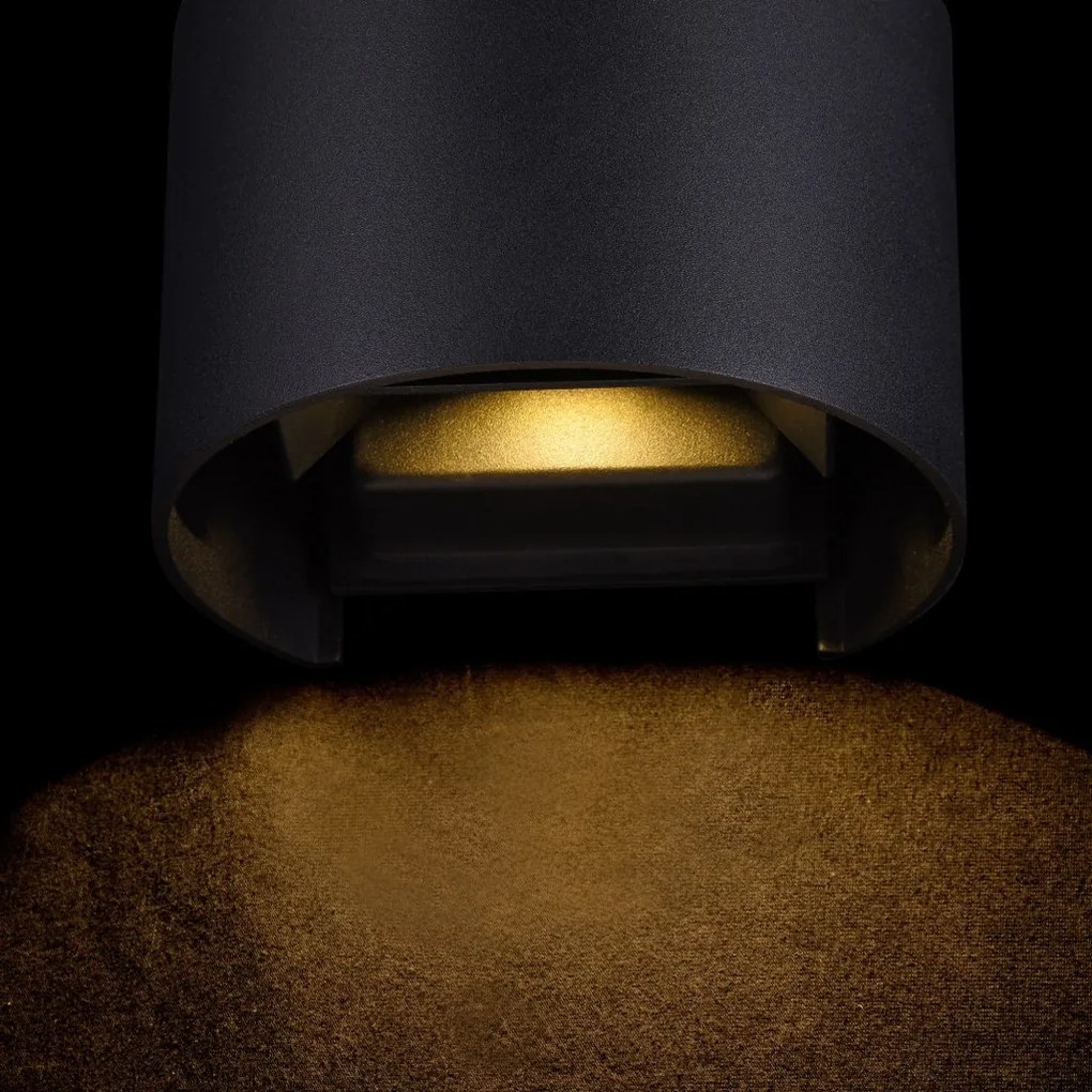 MAYTONI O573WL-L6B FULTON Modern Kültéri Fali Lámpa Fekete LED IP54