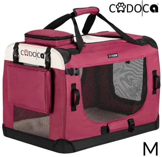 Cadoca® Hordozható kutyatáska M 60x42x42cm - piros