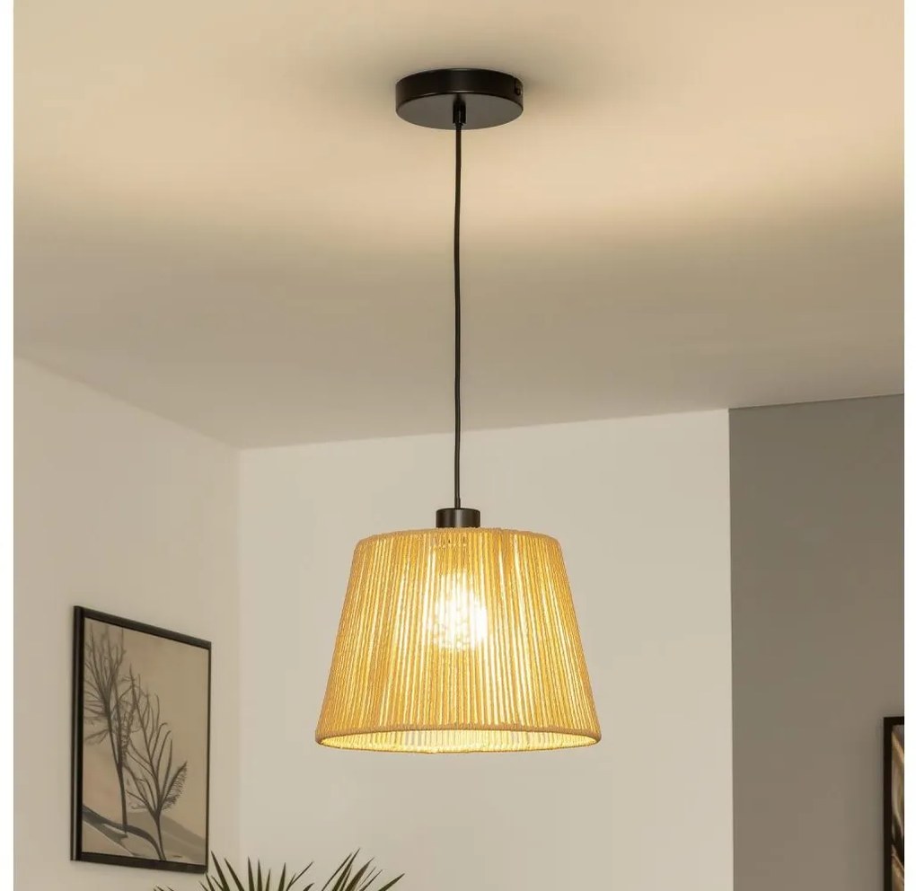 Brilagi - LED csillár kábelen CERIA BOHO 1xE27/40W/230V átm. 28 cm barna