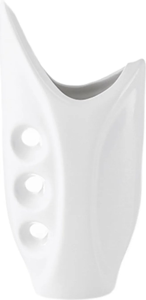 Kerámia váza fehér dekoratív virágos üveg fényes Bass eco