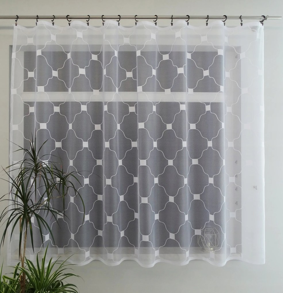 Mg Függöny 35619 Fehér 370x160cm szalaggal lengyel K