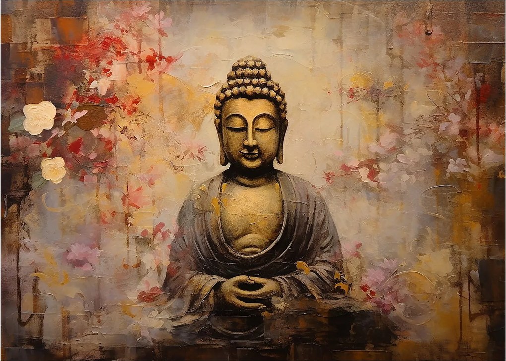 Üveg kép - Buddha, festészet (70x50 cm)
