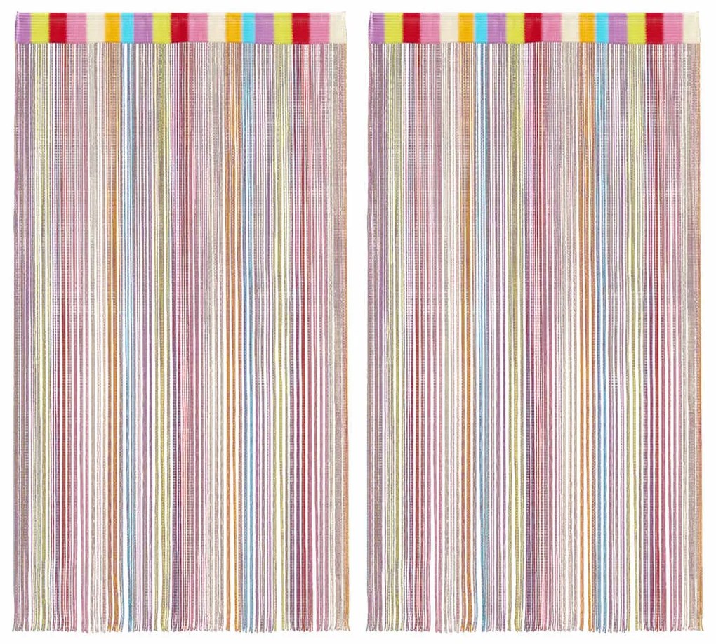 2 db többszínű zsinórfüggöny 140 x 250 cm