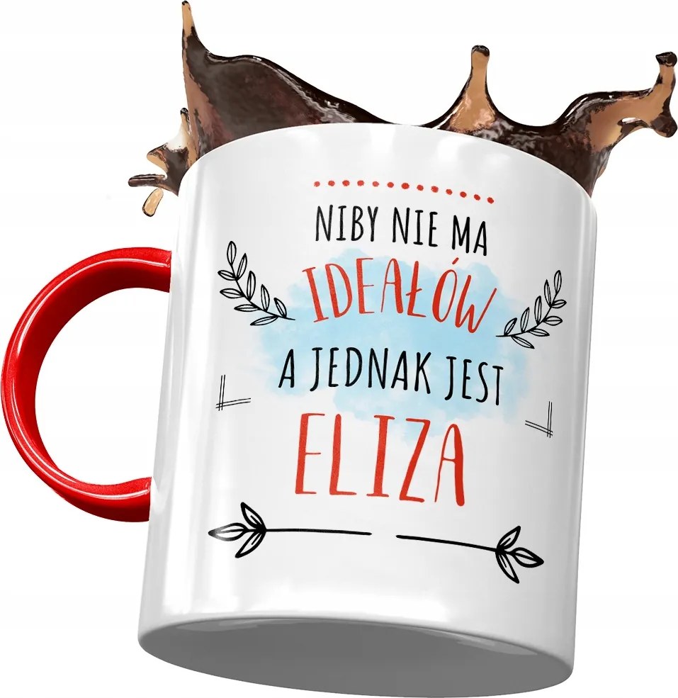 Piros Bögre Eliza Barátnőknek Ajándék Nyomtatott Fotóval