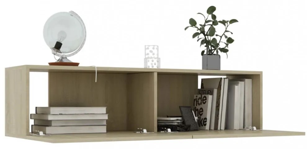 sonoma tölgy szerelt fa TV-szekrény 120 x 30 x 30 cm