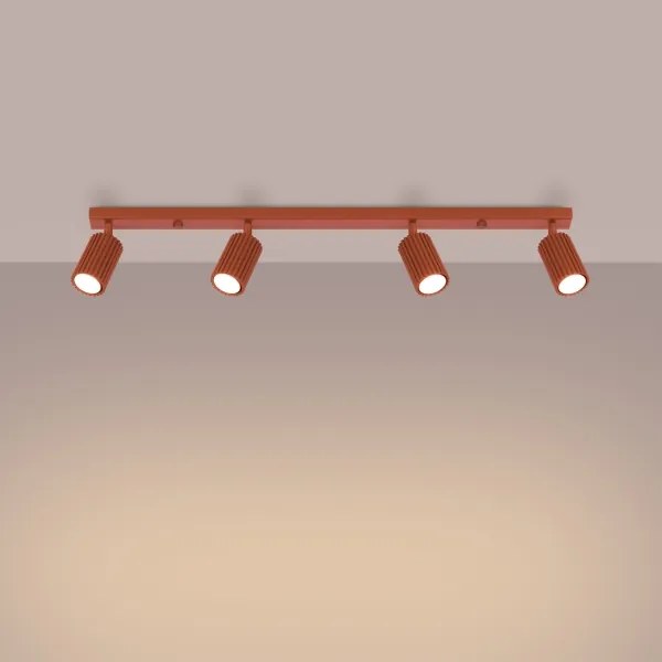 Sollux SL.1641 - Spotlámpa KARBON 4xGU10/10W/230V piros