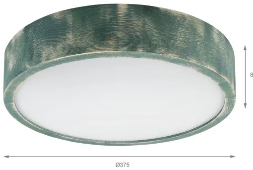 Brilagi - PINO mennyezeti lámpa 2xE27/15W/230V fenyő/zöld átm. 37,5 cm