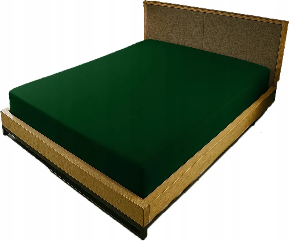 Gumis Jersey Lepedő 200x210 Palackzöld