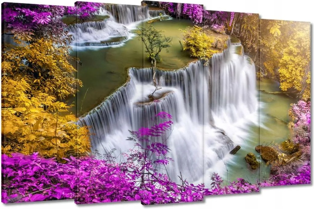 Festmények 150x95 Lila a zuhatag körül