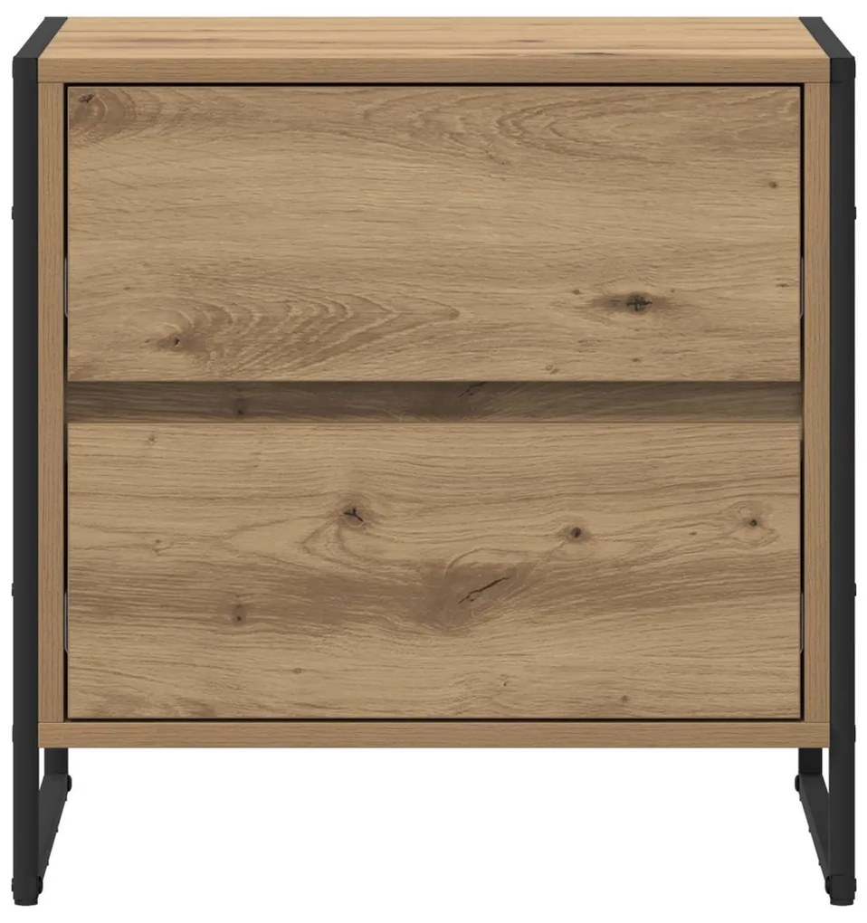 vidaXL Éjjeli asztal 2 pcs Művészi tölgy 50 x 39.5 x 50 cm Faanyag