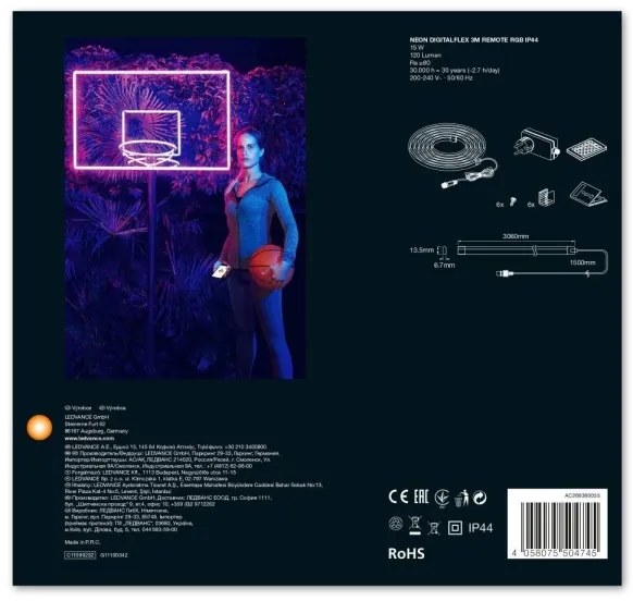 Ledvance - LED RGB Szabályozható kültéri szalag FLEX 3m LED/15W/230V IP44 + távirányító