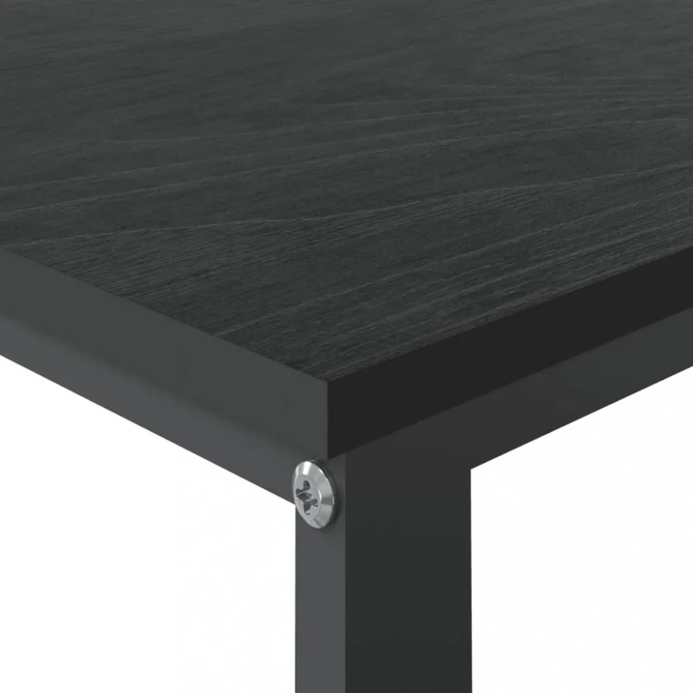 fekete forgácslap számítógépasztal 110 x 60 x 73 cm