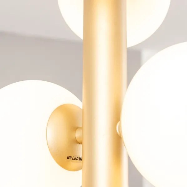 Brilagi - LED Csillár zsinóron MILLA 6xG9/3W/230V arany/fehér