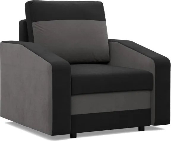 Hewlet fotel, szövet anyag, hab töltet, fekete - szürke