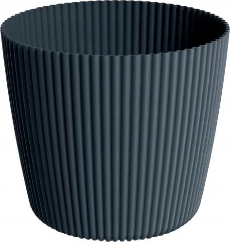 Antracit kaspó 14,6x12,9cm műanyag klasszikus fedő