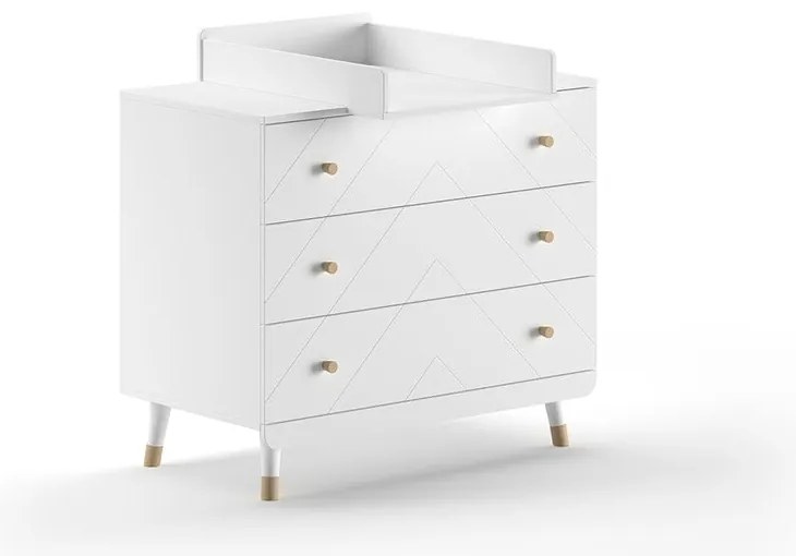 Fehér gyerek komód pelenkázó feltéttel 100x100x74 cm Billy – Vipack
