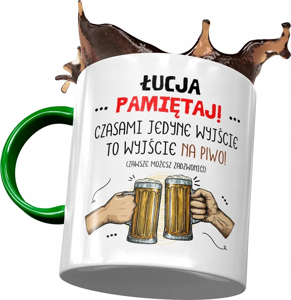 Zöld Bögre Lúcia Barátnő Feleség Ajándék Nyomtatott Fotóval