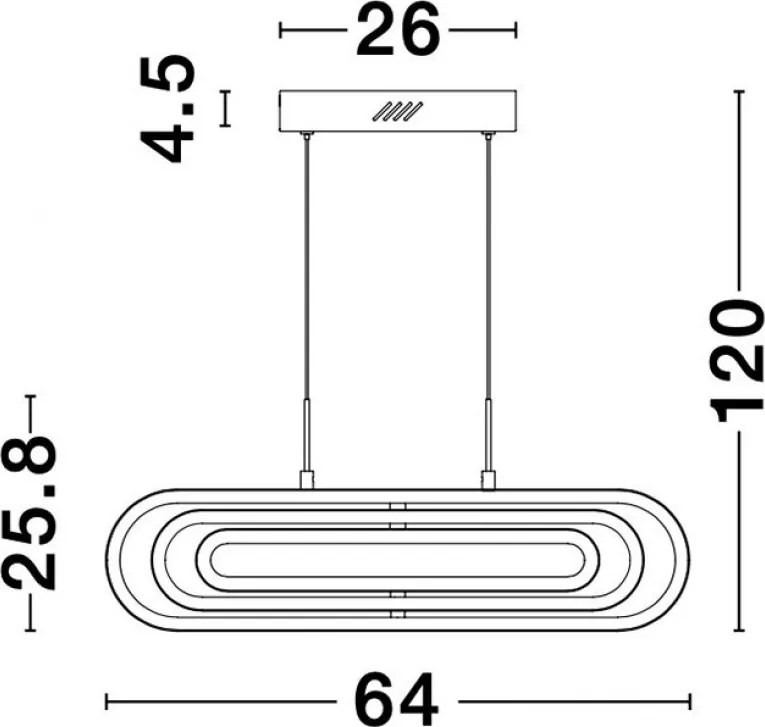 NOVALUCE 9110352 ARTE Modern Led Függesztett Lámpa LED IP20