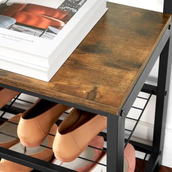 Álló fogas tükörrel NAVOR barna/fekete